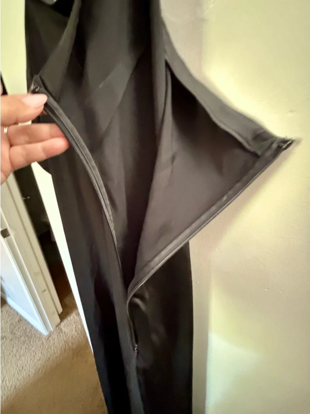 Abercrombie & Fitch Black Maxi Slip Dress